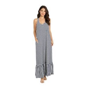 Tommy Bahama Soft Rayon Material Striped Maxi Dress Size XXS